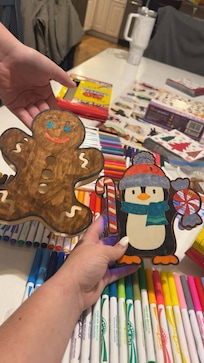 Always do a little Christmas craft while we are there too.