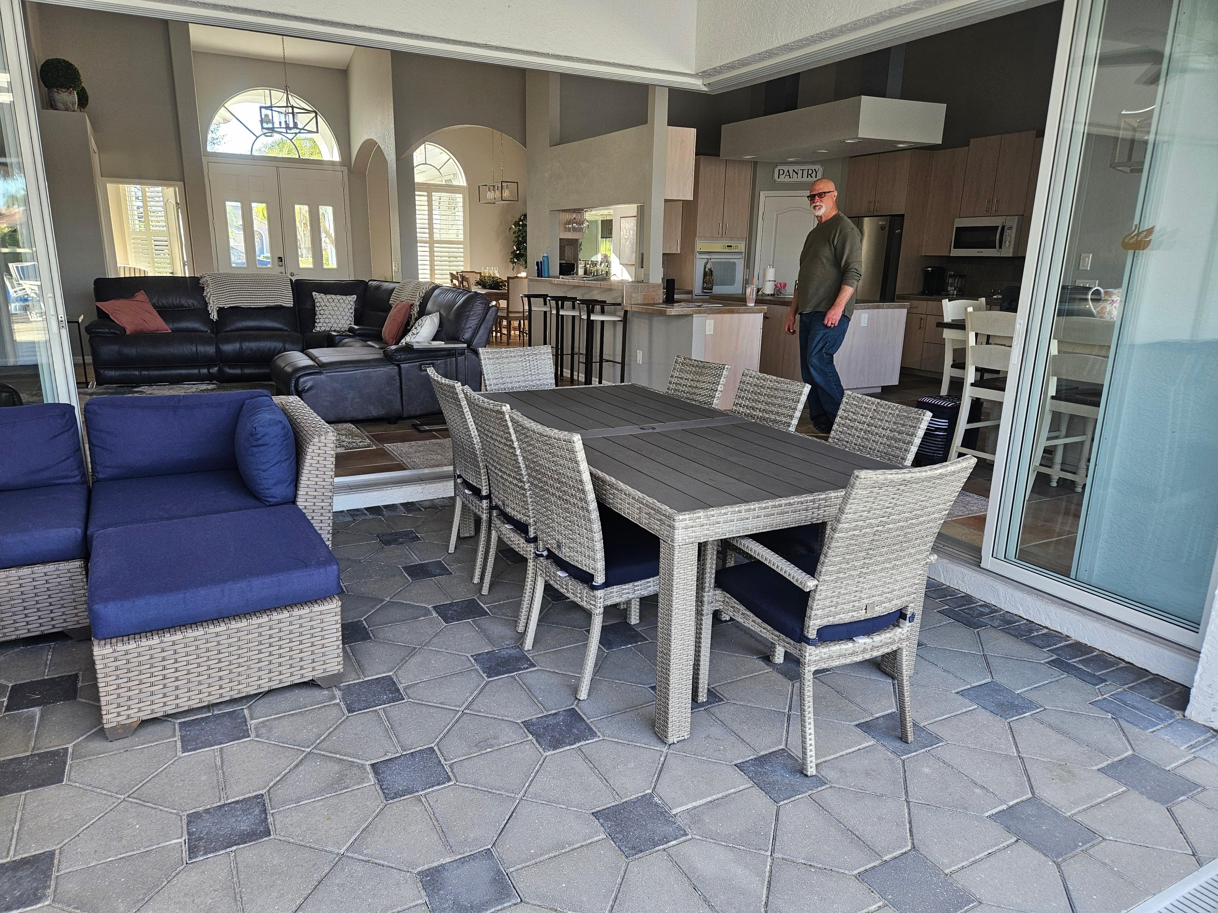 Open walls of windows