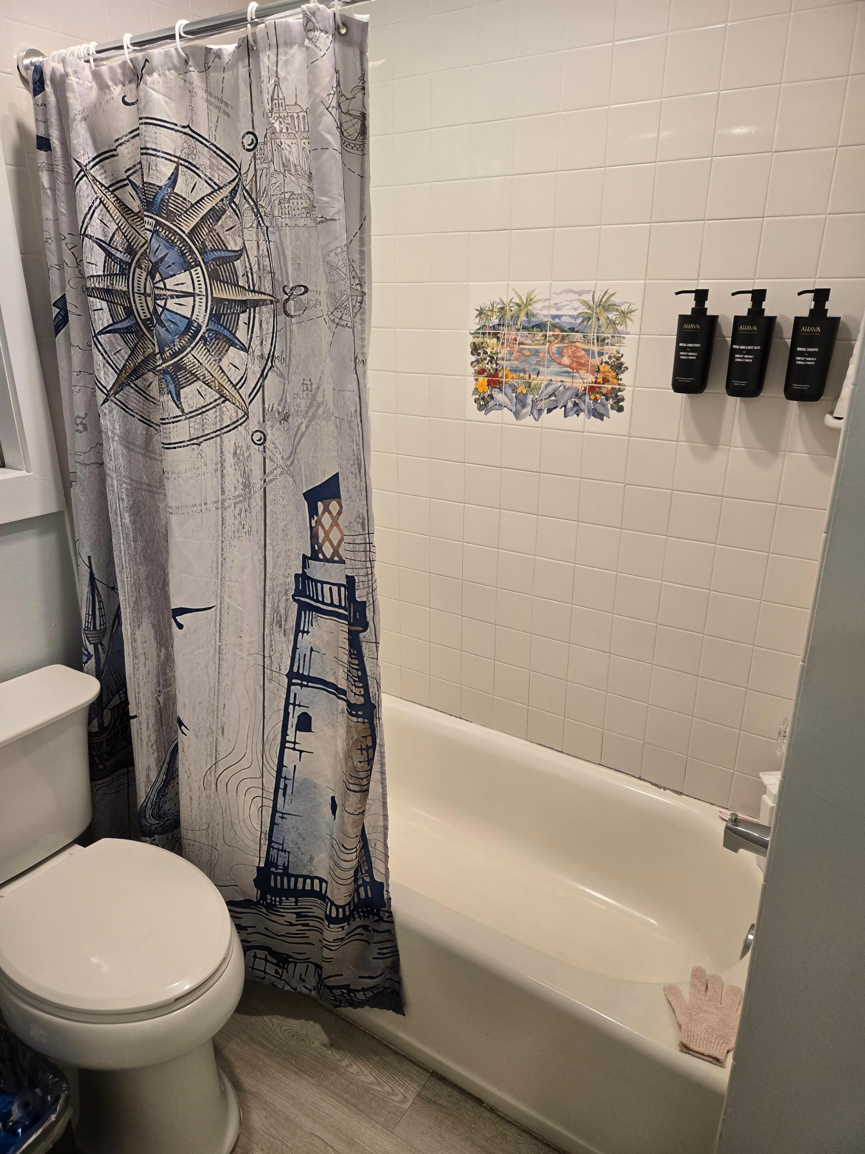 No problems with hot water. We were on 3rd floor.