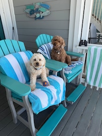 My girls loved sitting in the deck chairs people watching.