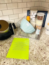 Our fun waffle maker kit! Kitchen was floor level!