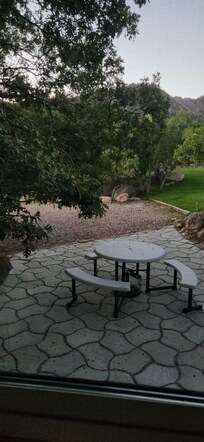 Cute patios all around.