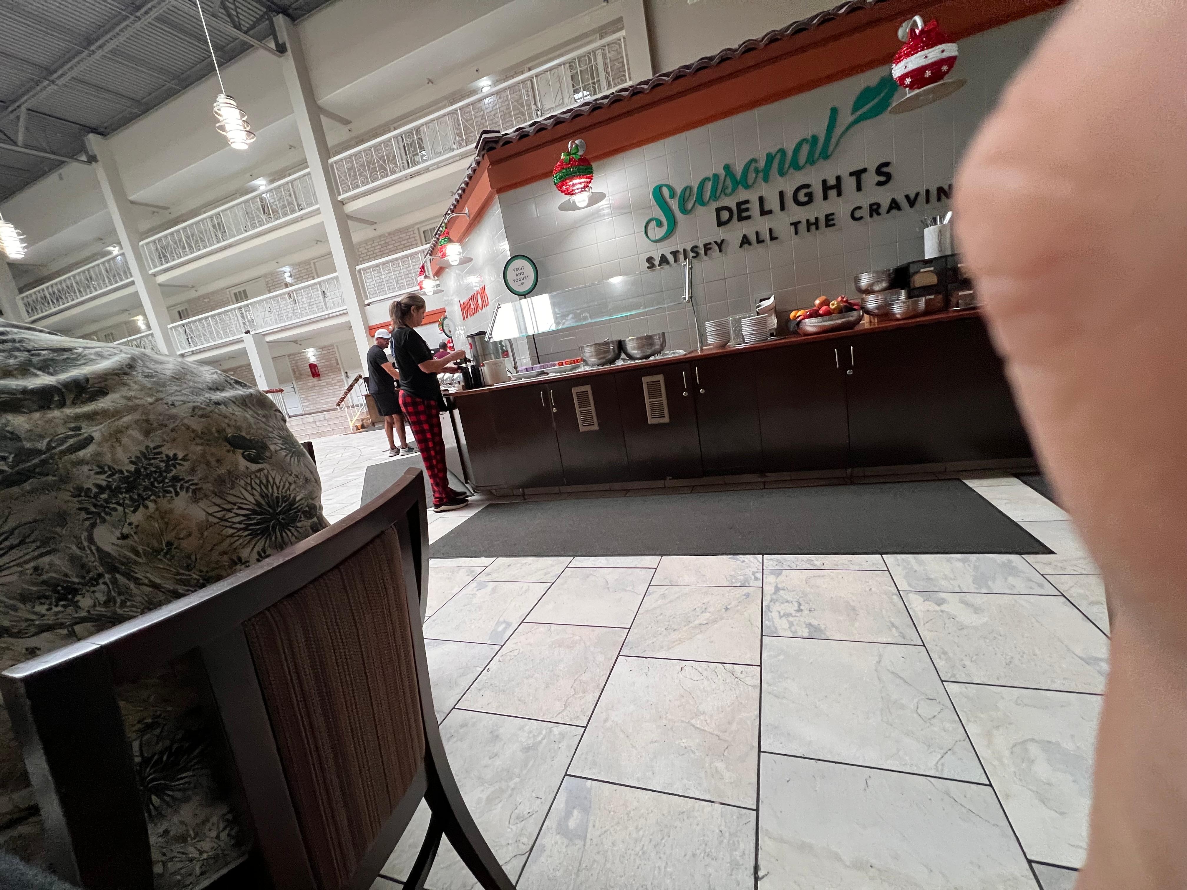 Buffet area was very spacious 