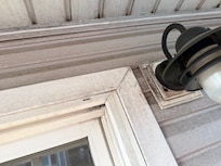 Black mold all over porch that leads into condo at patio doors