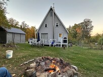 The house and firepit