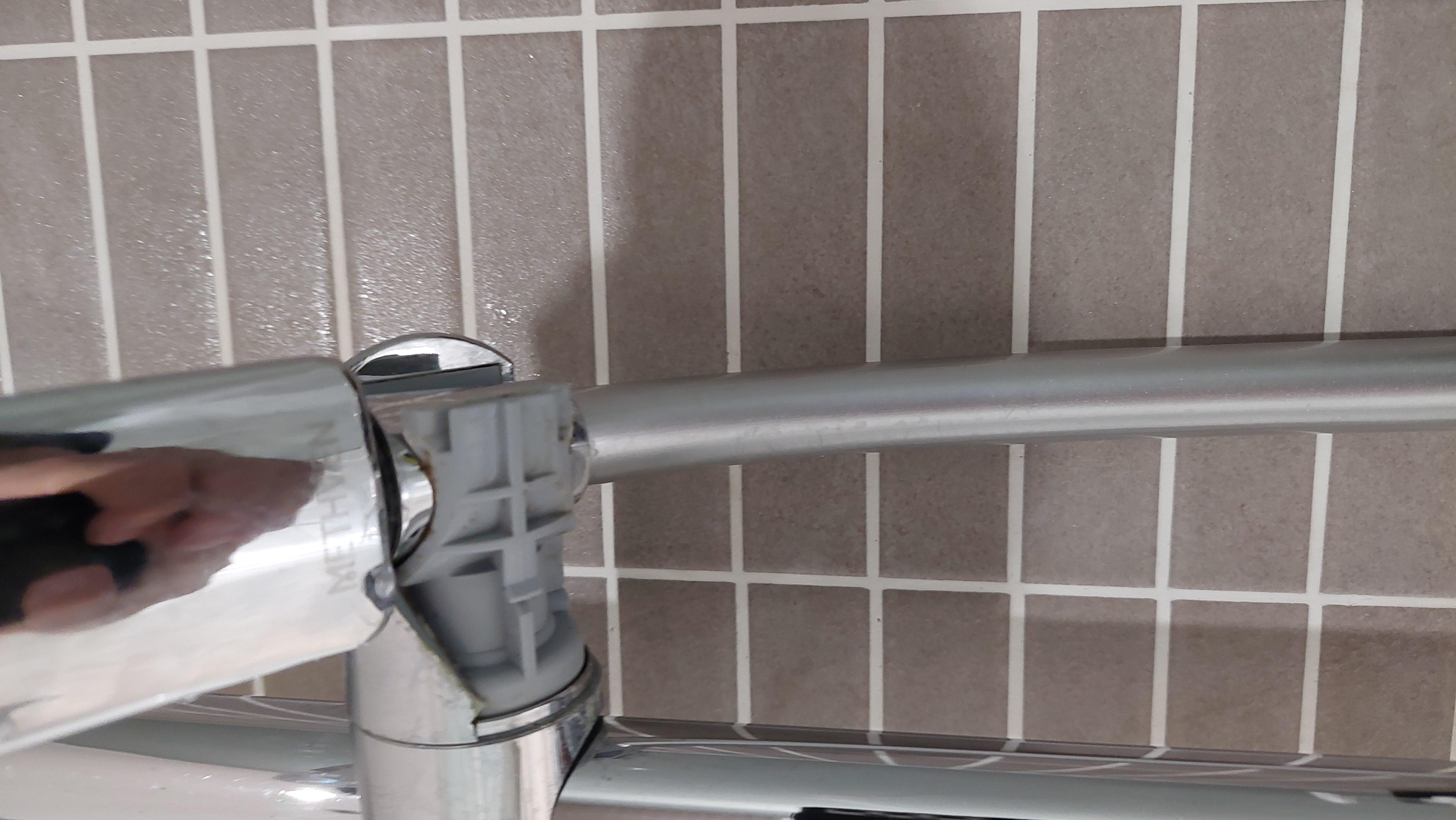 Large piece of shower head holder missing