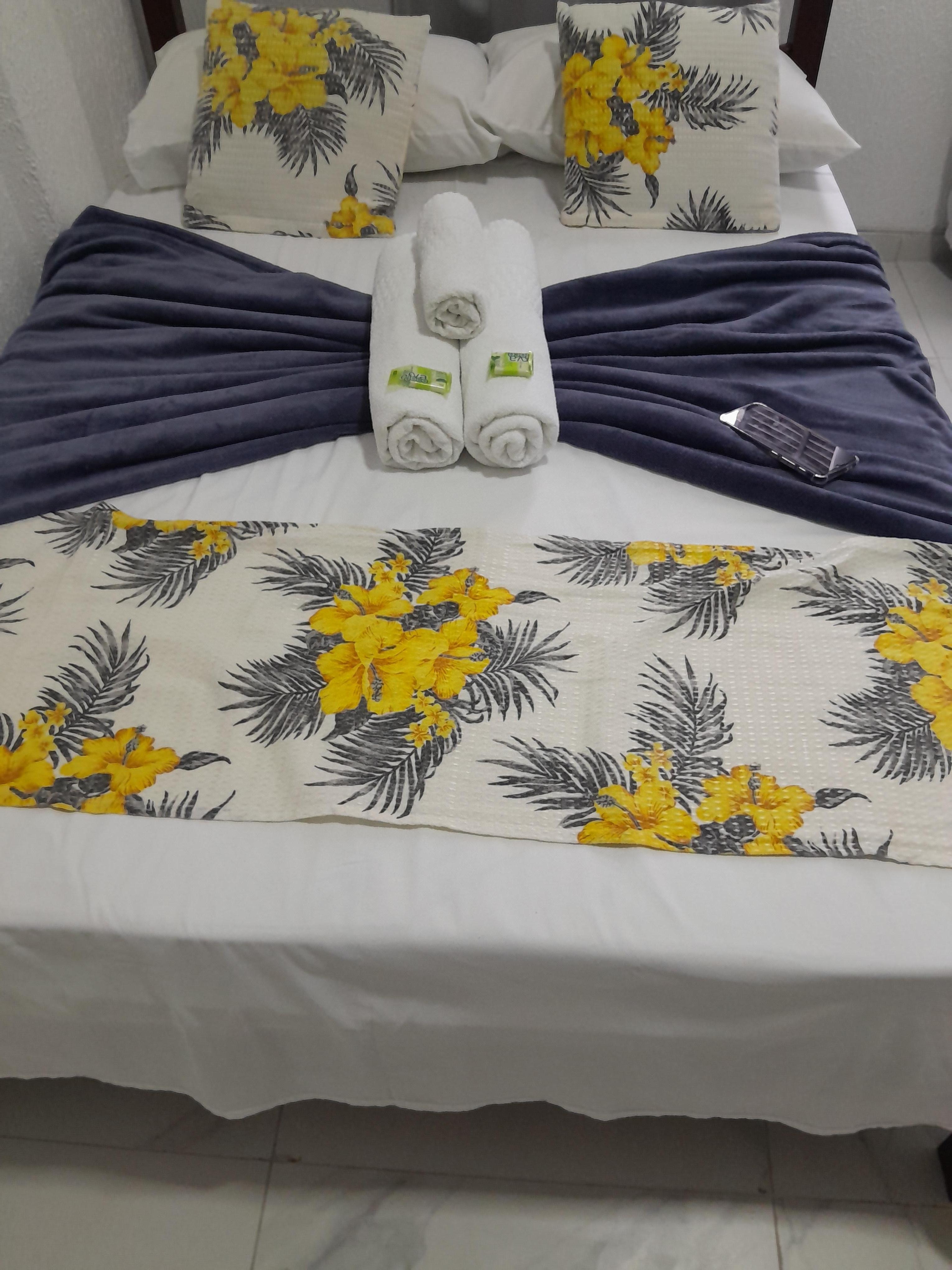 A cama que passei a noite. 