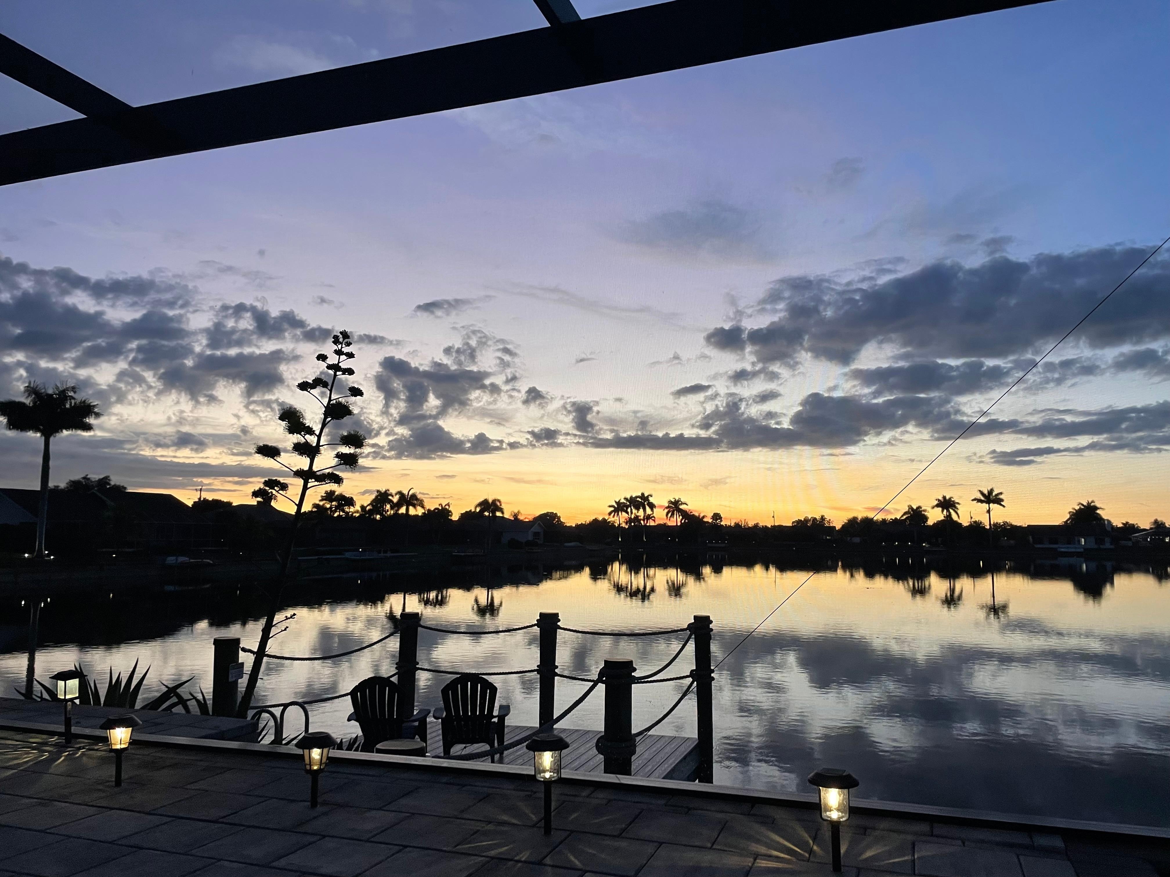 Sunset from the pool deck
