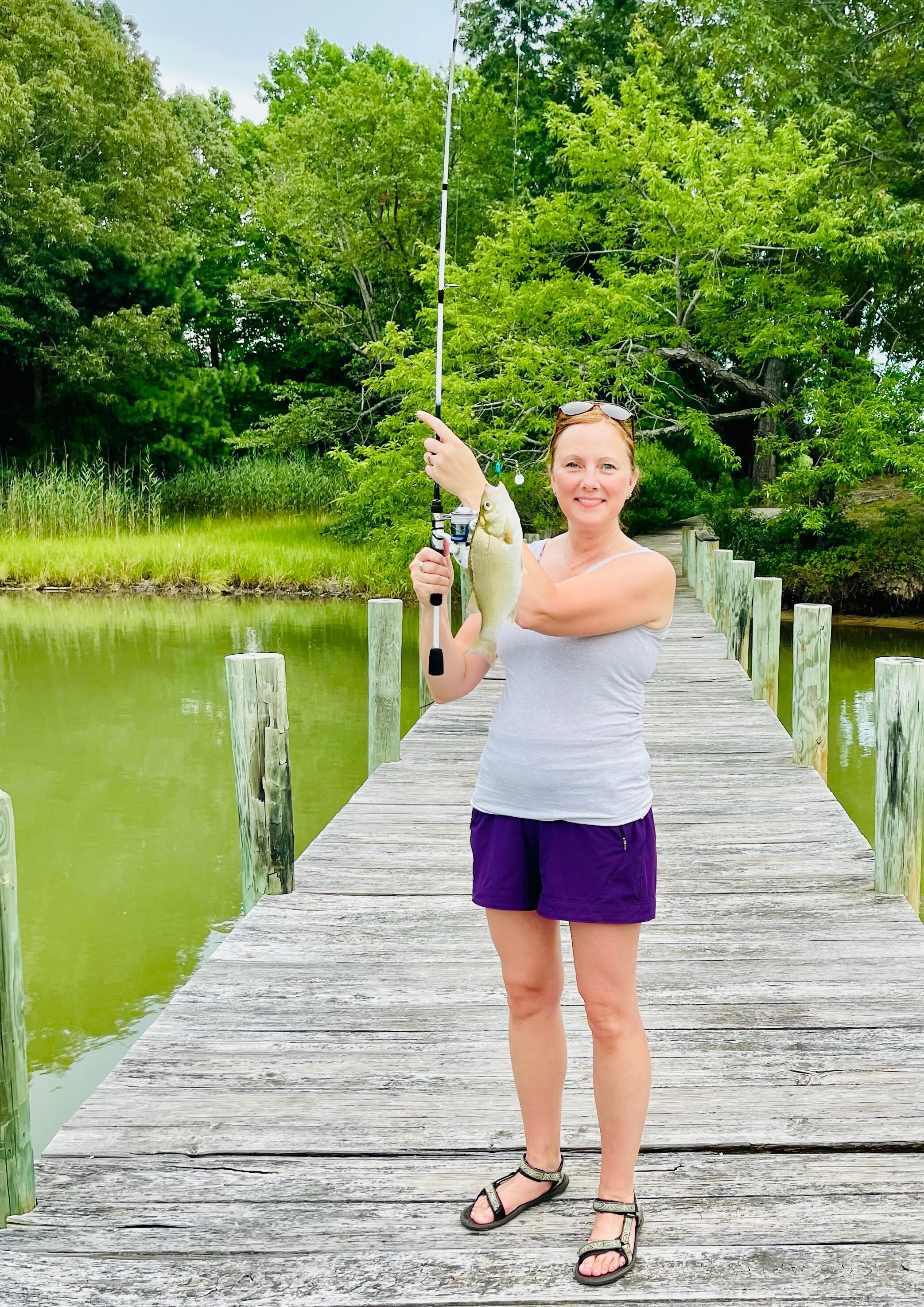 An impromptu fishing tournament was also a fun part of our stay. (Poles purchased at local WalMart.)