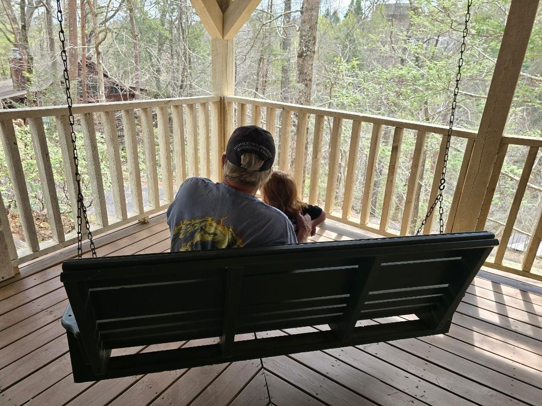 Swing on the front porch