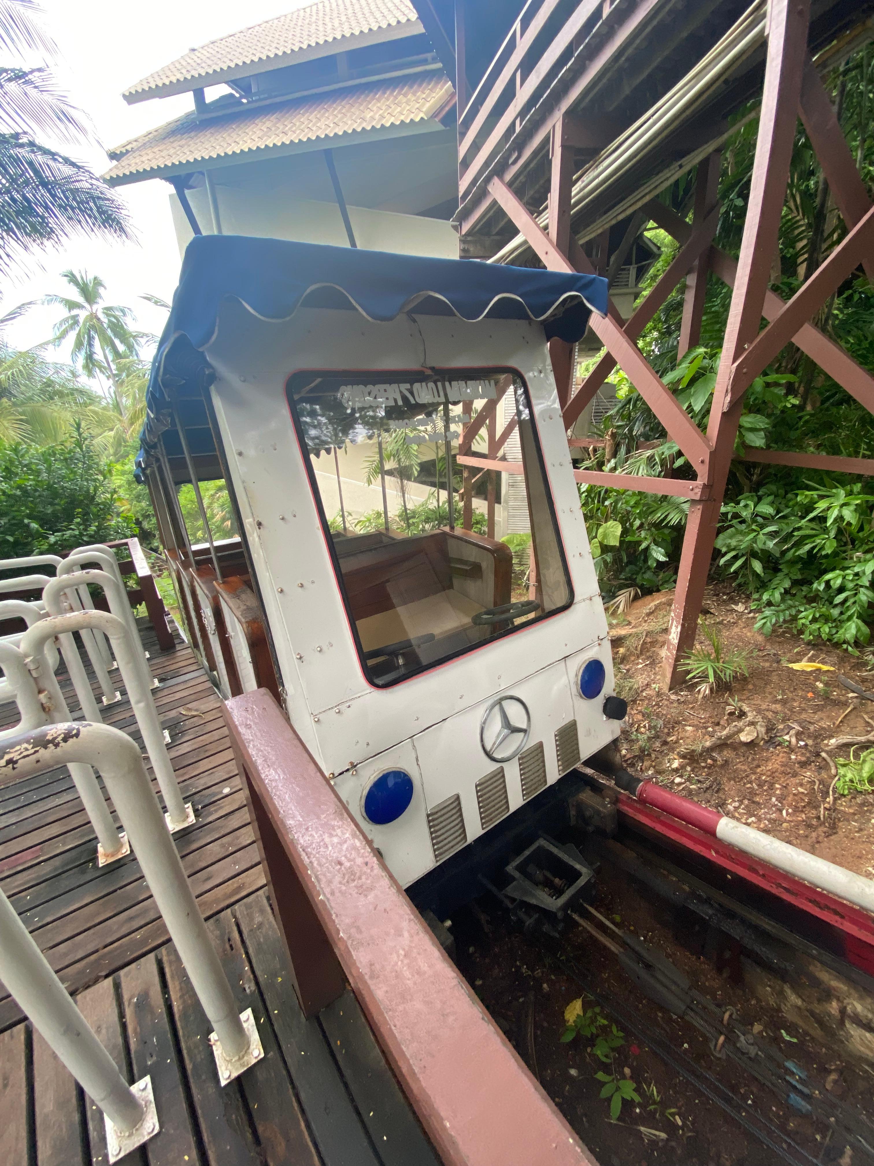 A small train to beach