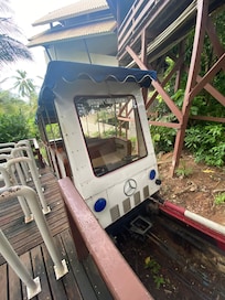 A small train to beach