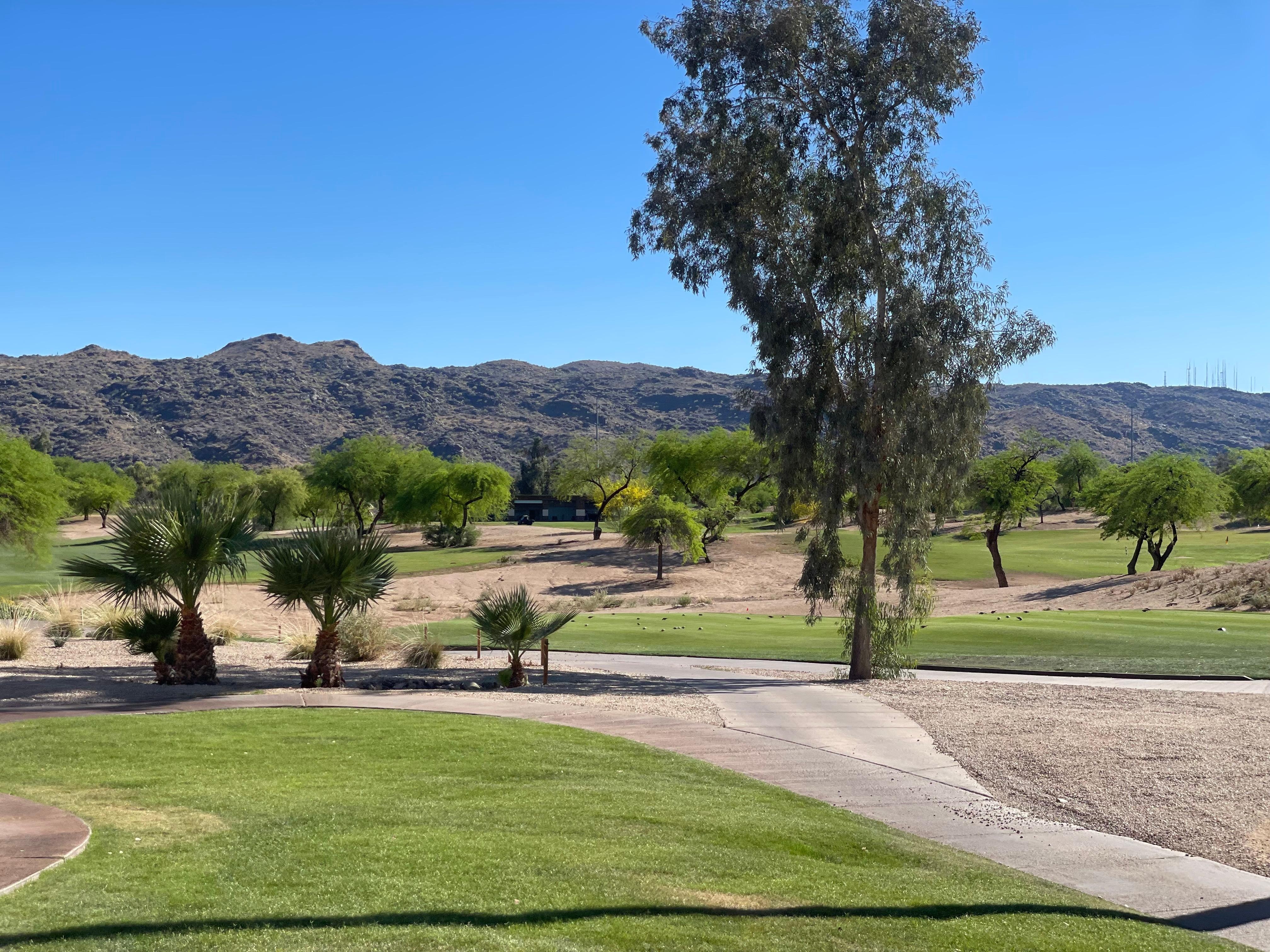 Golf course overlooking South Mountain 5 min car ride for hiking trail