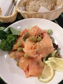 Salmon Salad at the hotel