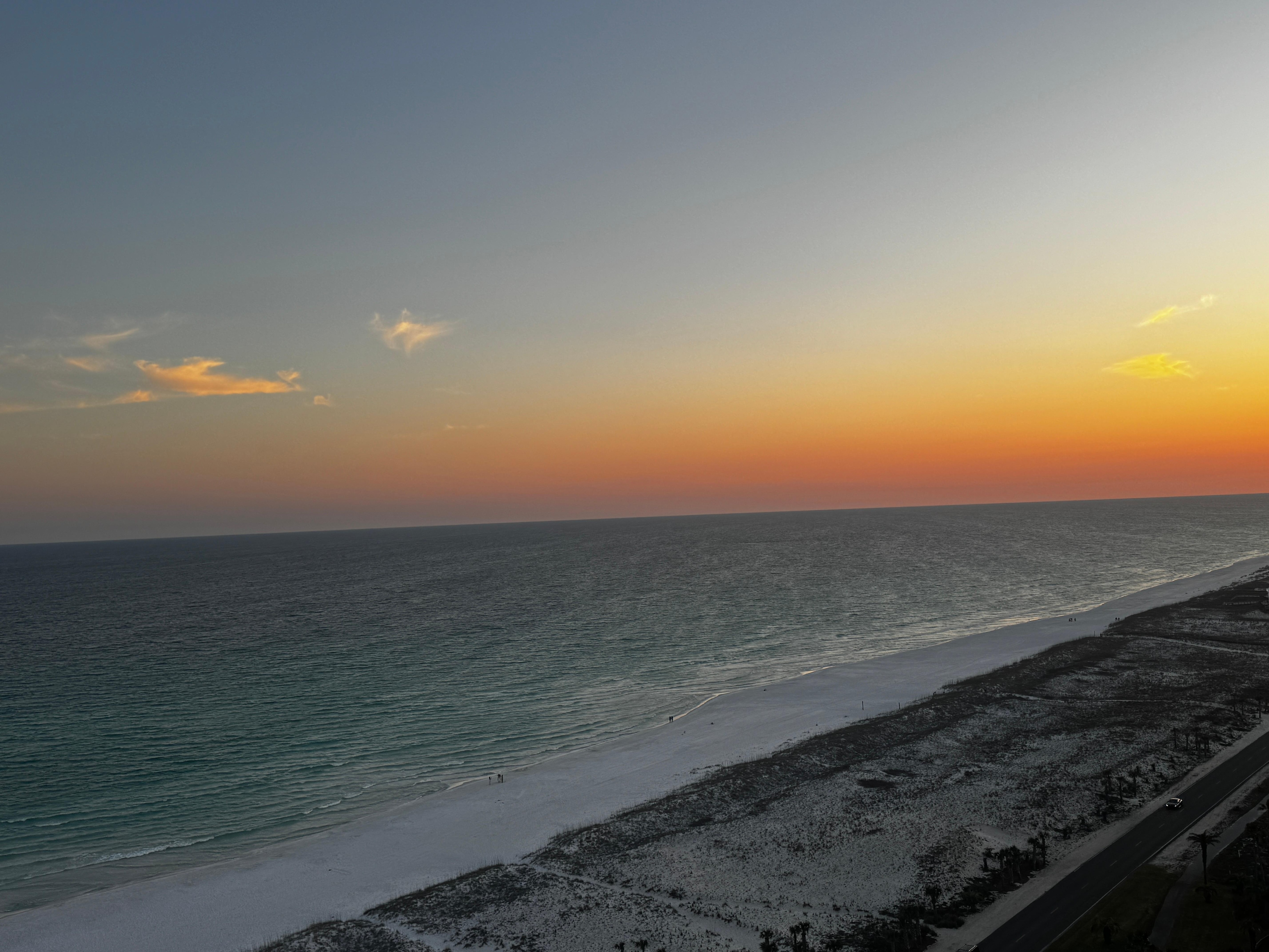 Sunset over the ocean