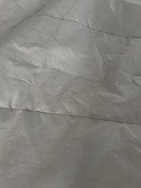 Dirty blanket in closet