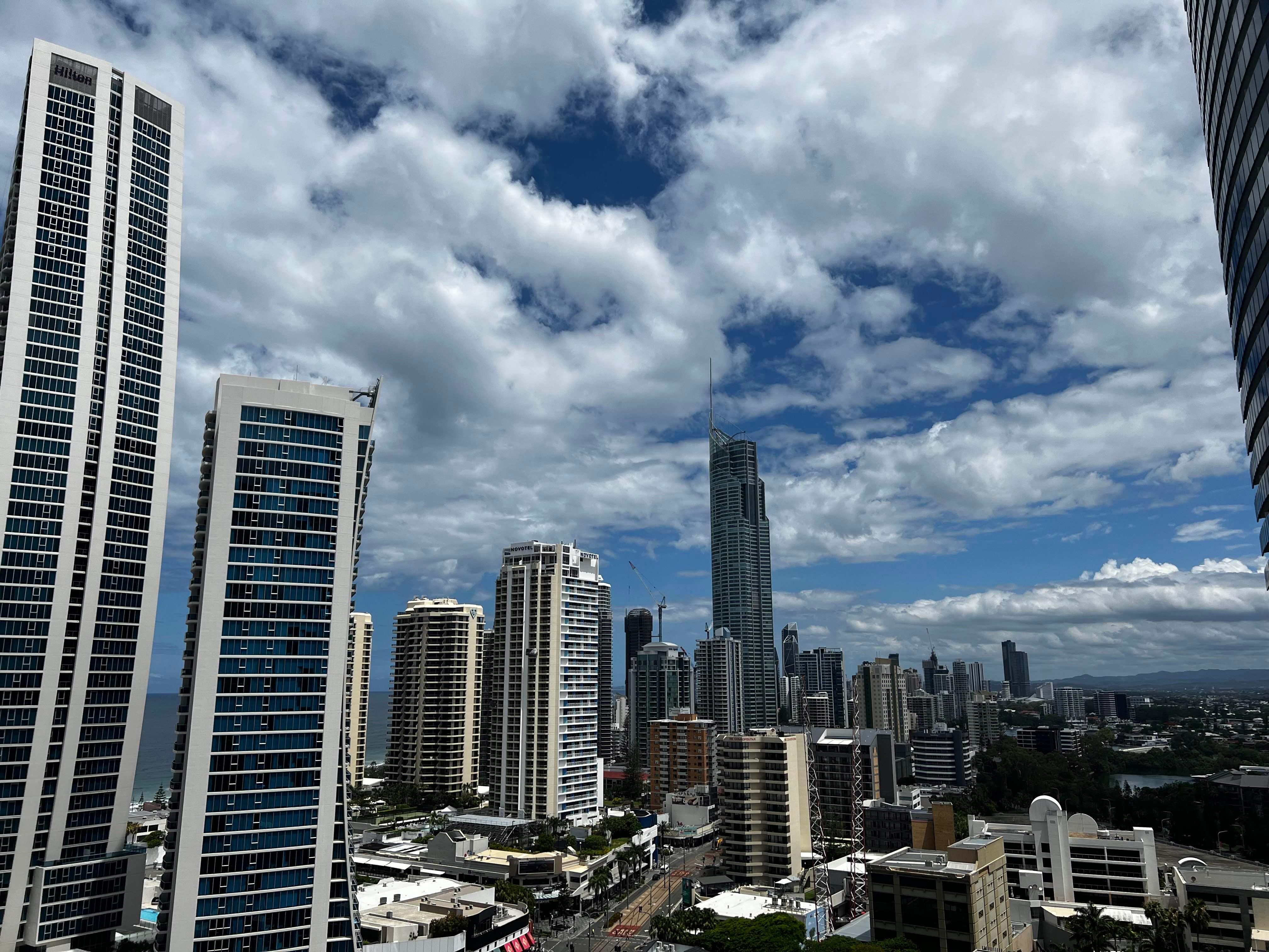 View from 18th floor balcony of Tower 3.