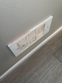 Air vent next to the bed