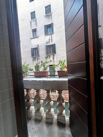 View from our balcony, room 104