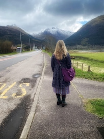 Bus stop near hotel.