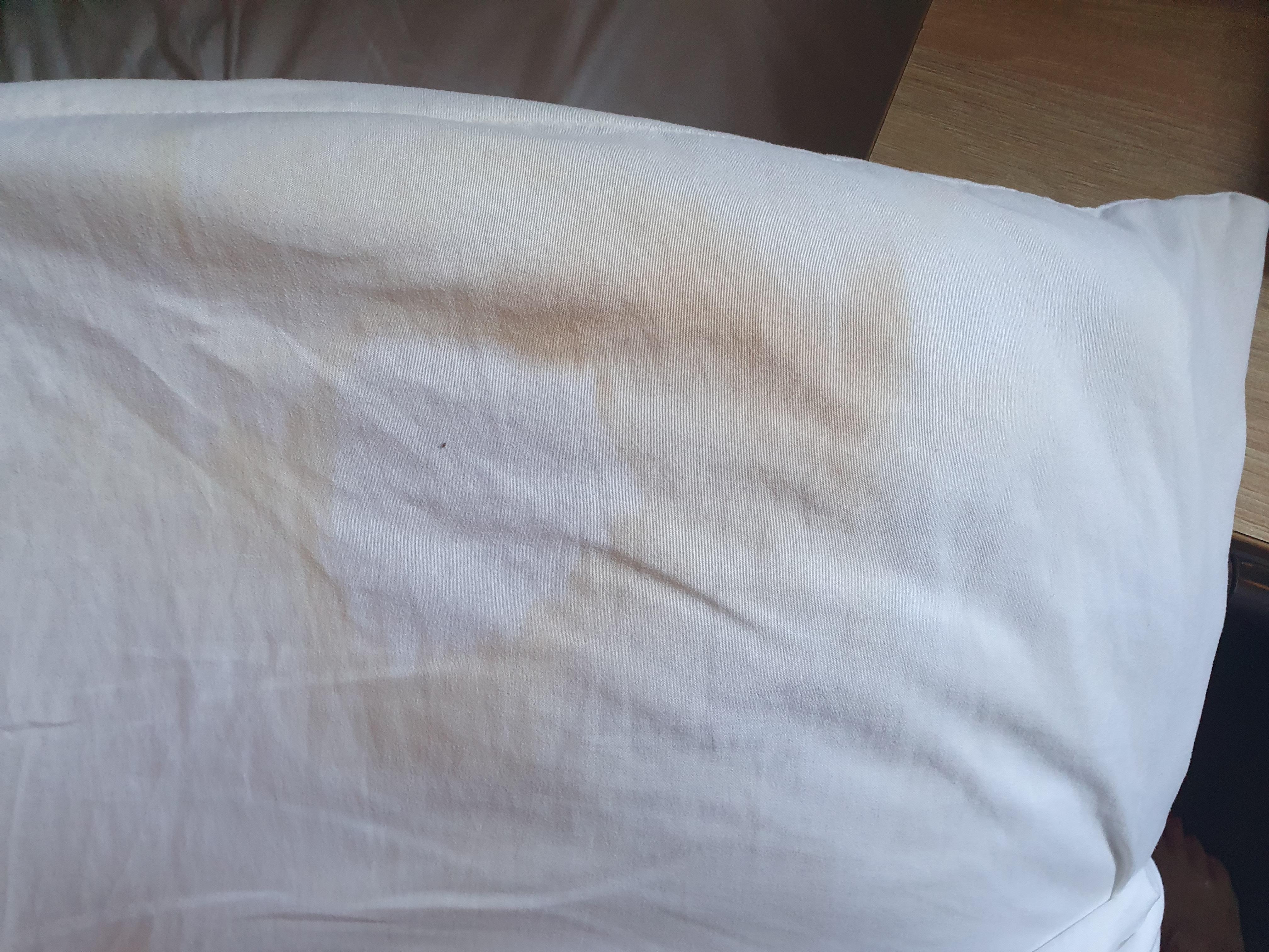 The pillows were dirty