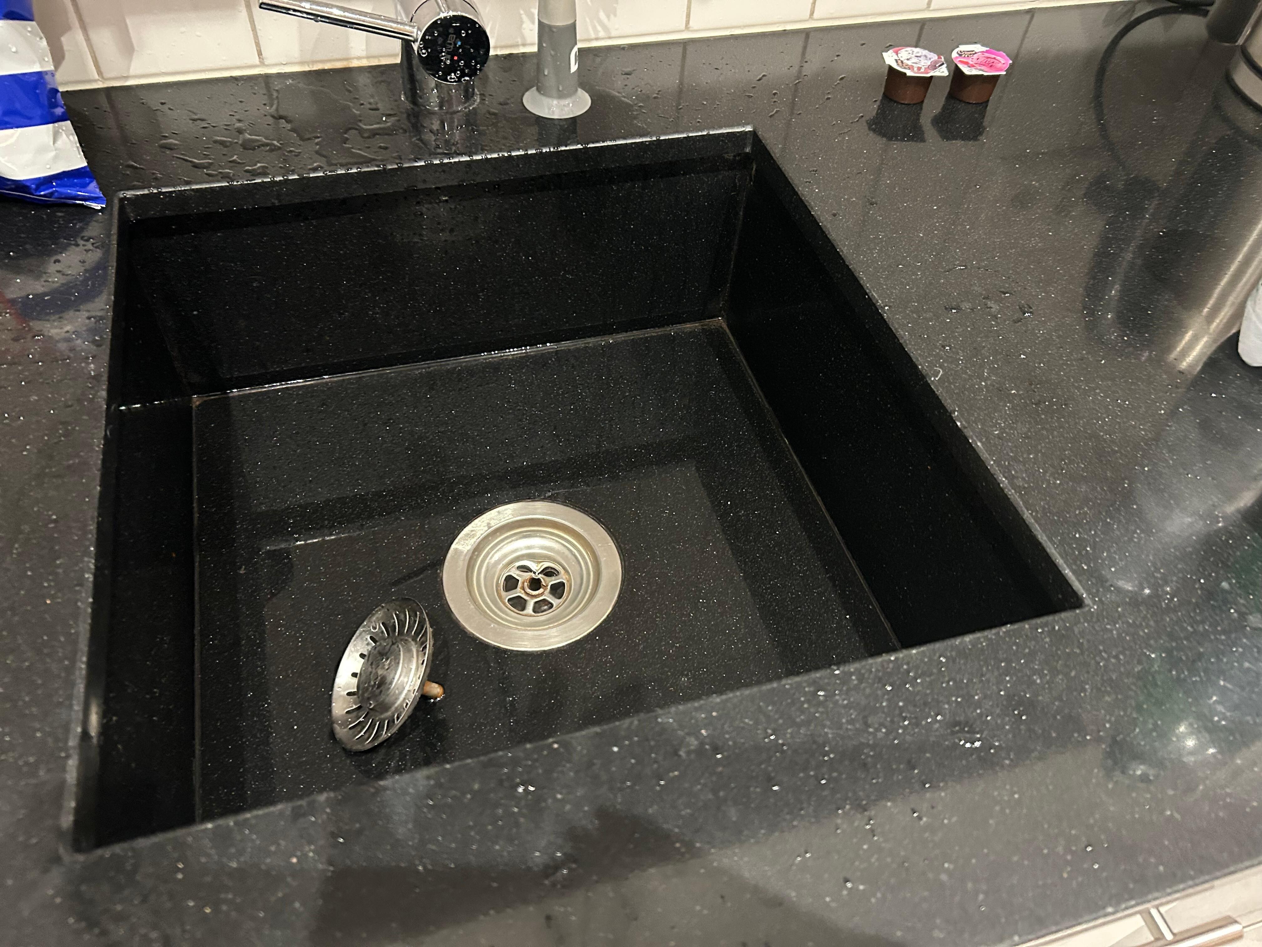 Kitchen sink clogged. 