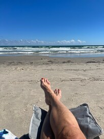 So close to the beach and perfect weather