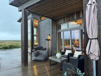 Very nice covered patio with space heaters that made it very comfortable while enjoying the views.