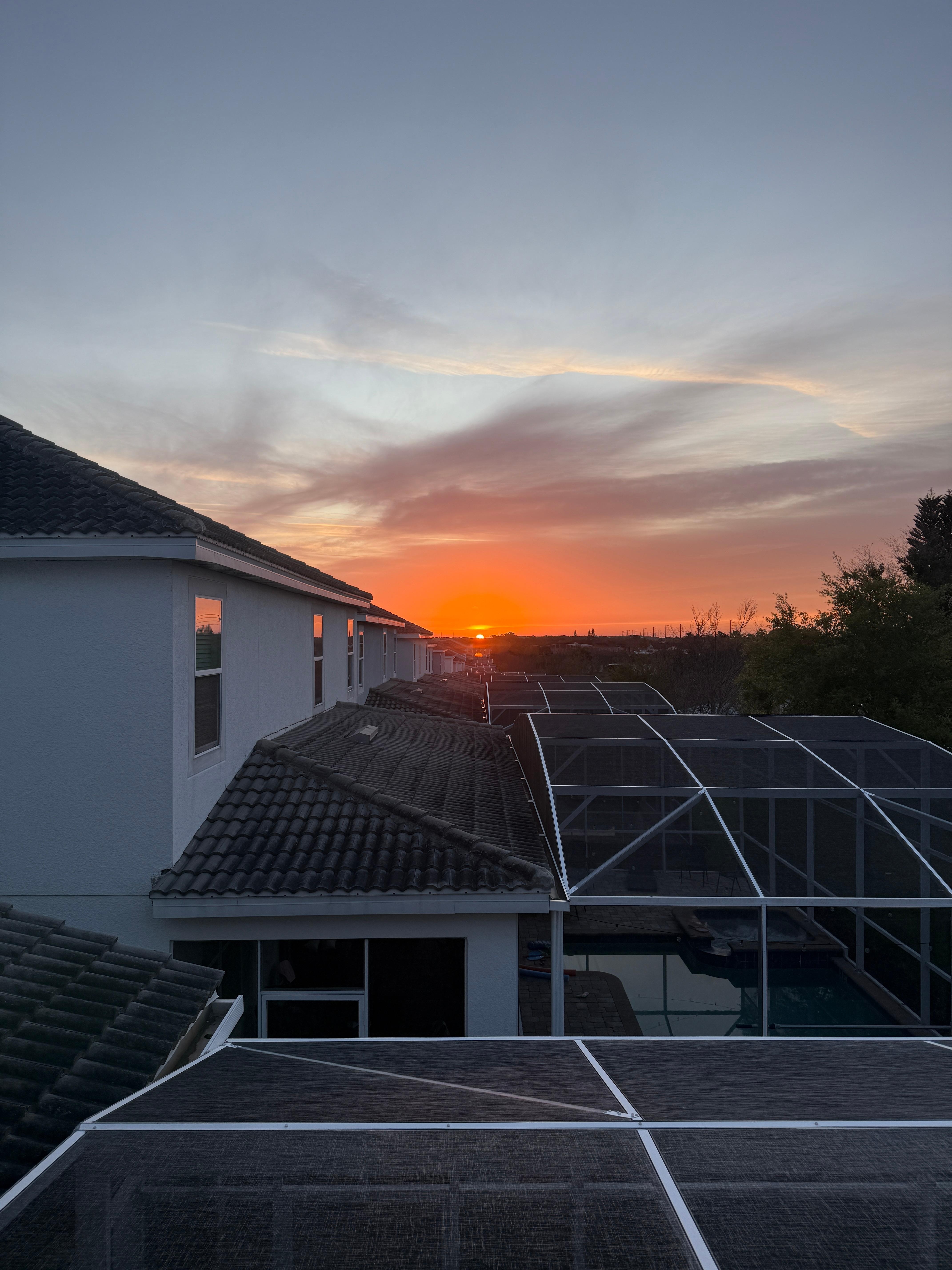 Sunrise from the upstairs Master. 