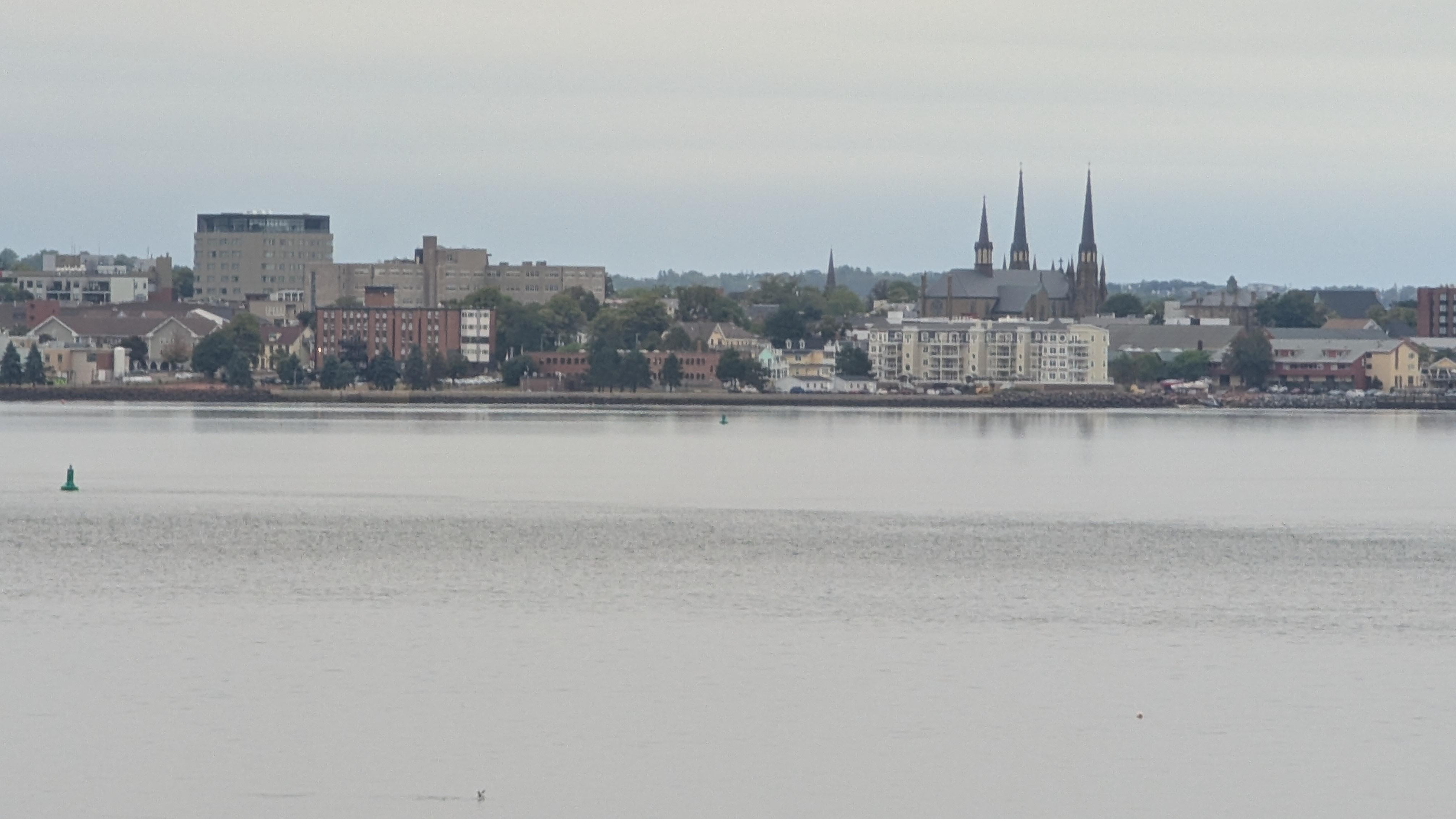 Charlottetown from across the bay at Fort Amherst National Historic Site