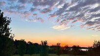 Sunrise view from main floor living room!