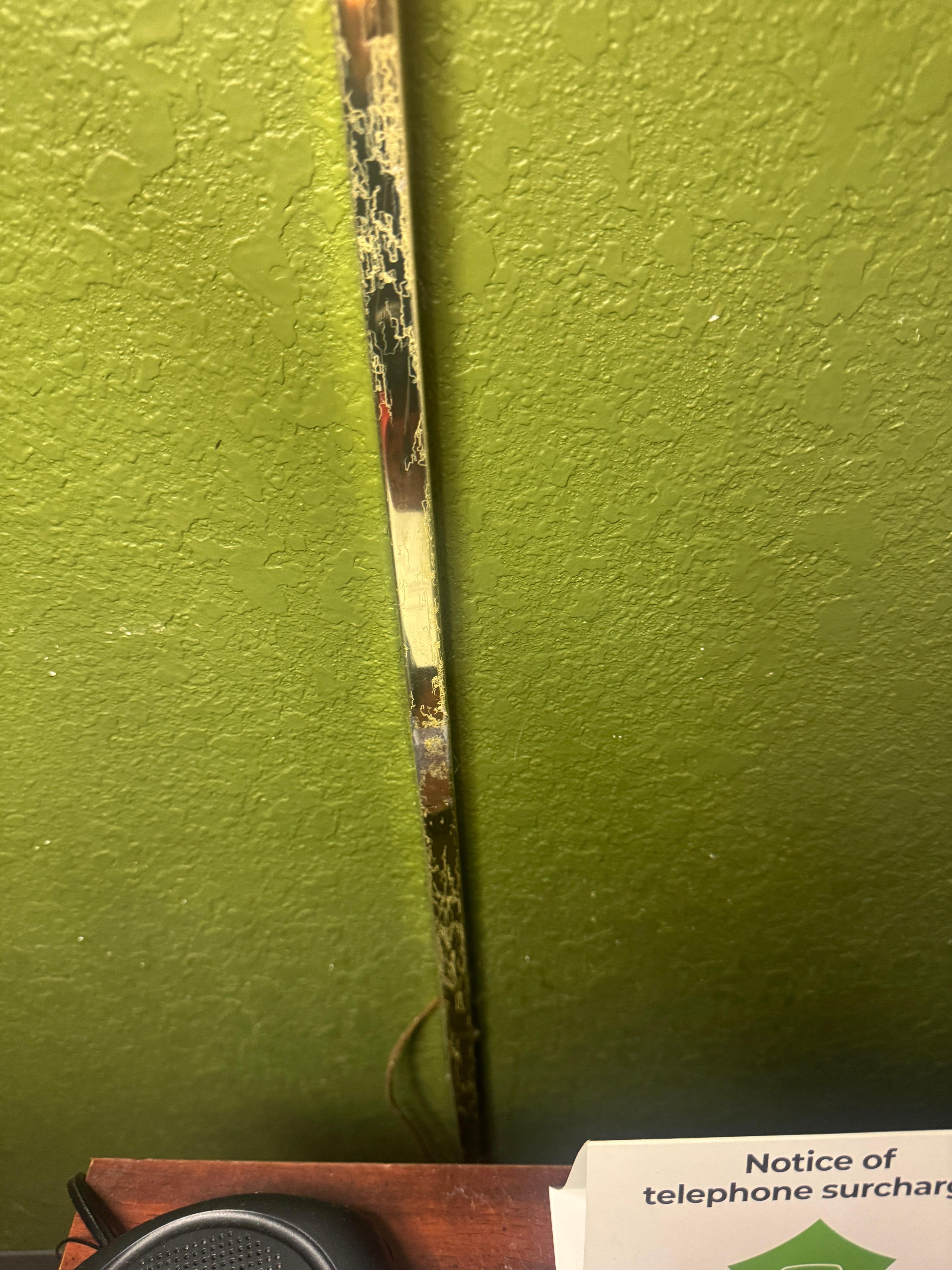 Scratched light fixture