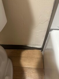 The paint and molding were peeling throughout