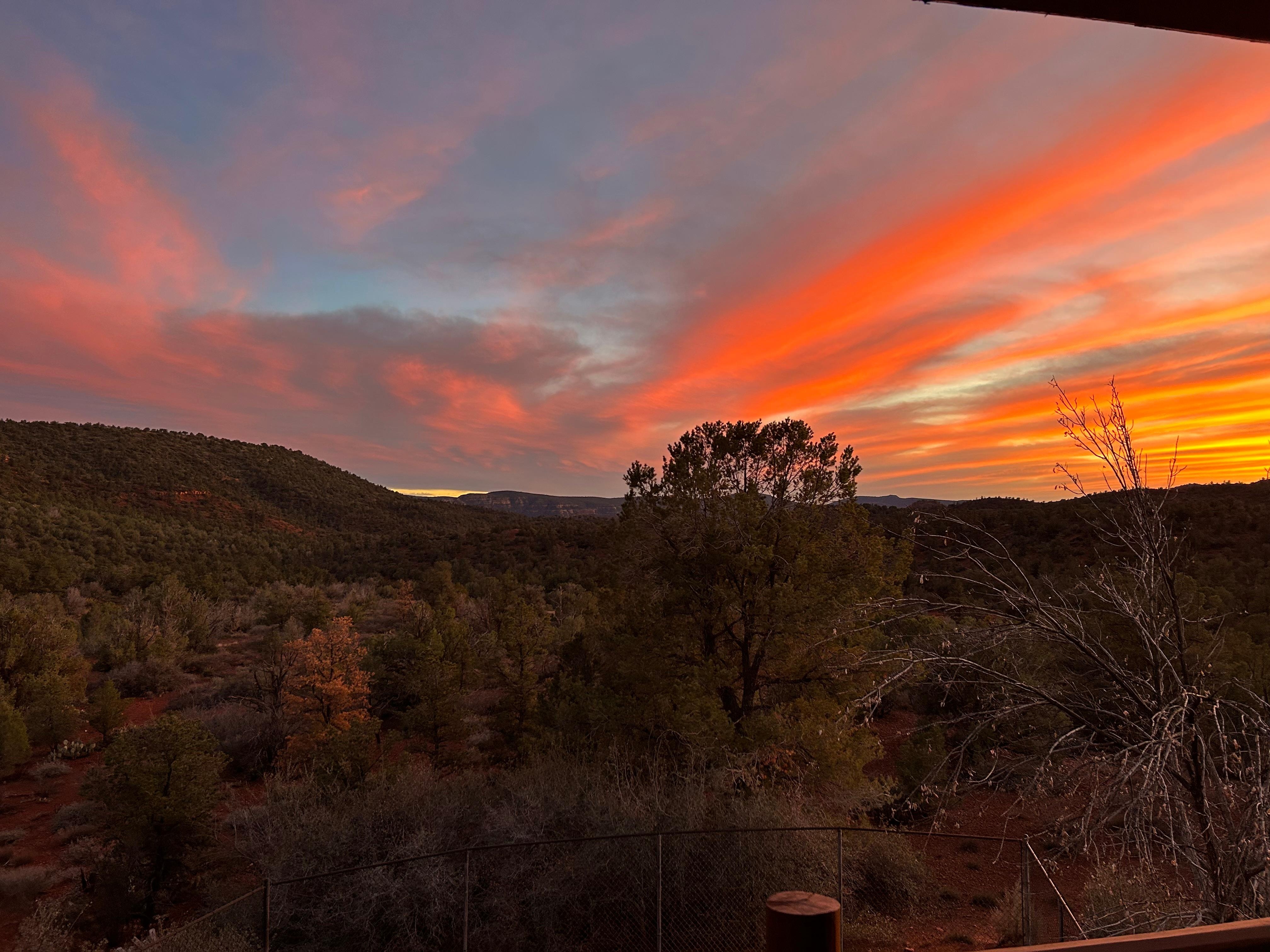 Sunset off the back balcony!!