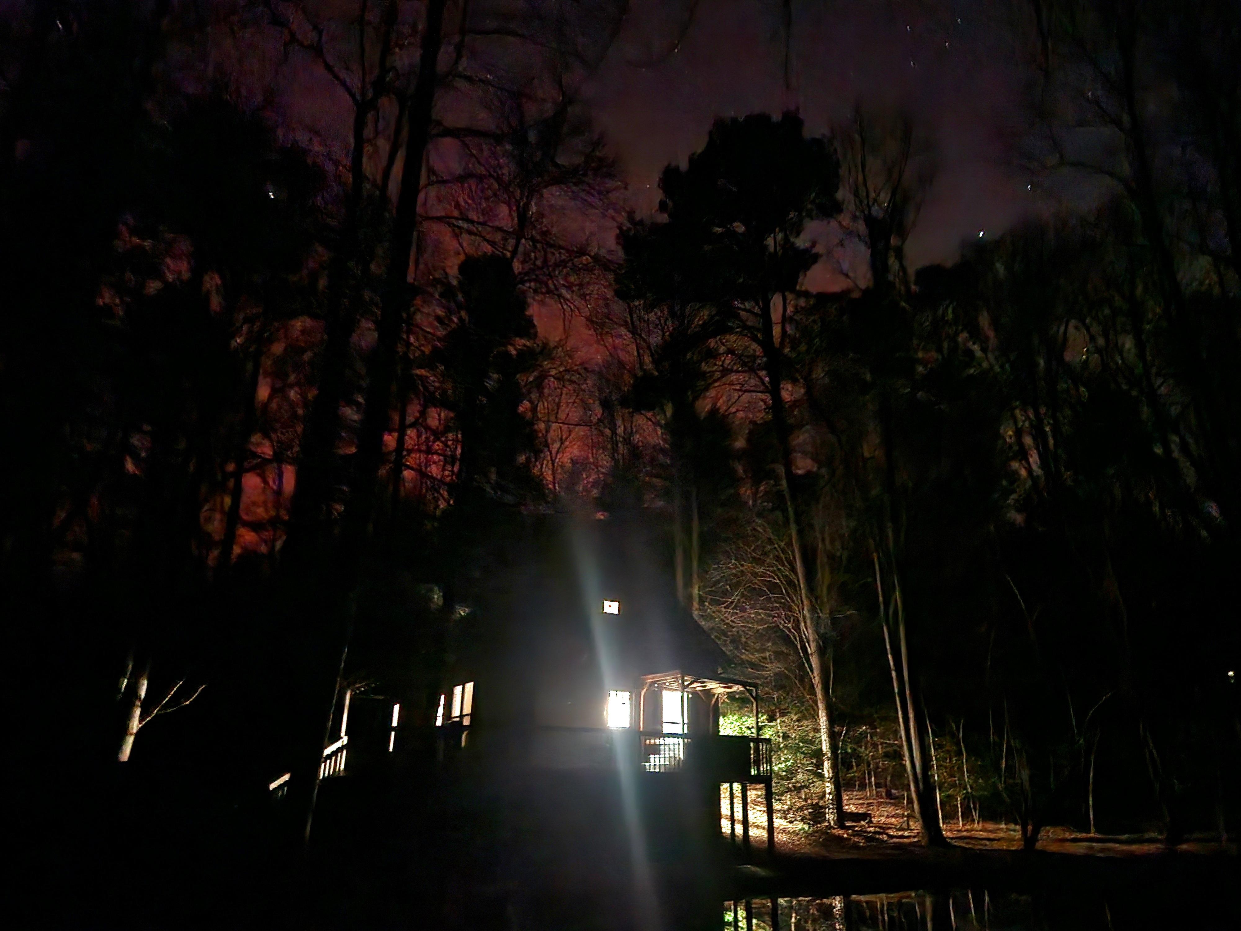 We saw the aurora one night!