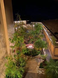 Top of the staircase looking into courtyard