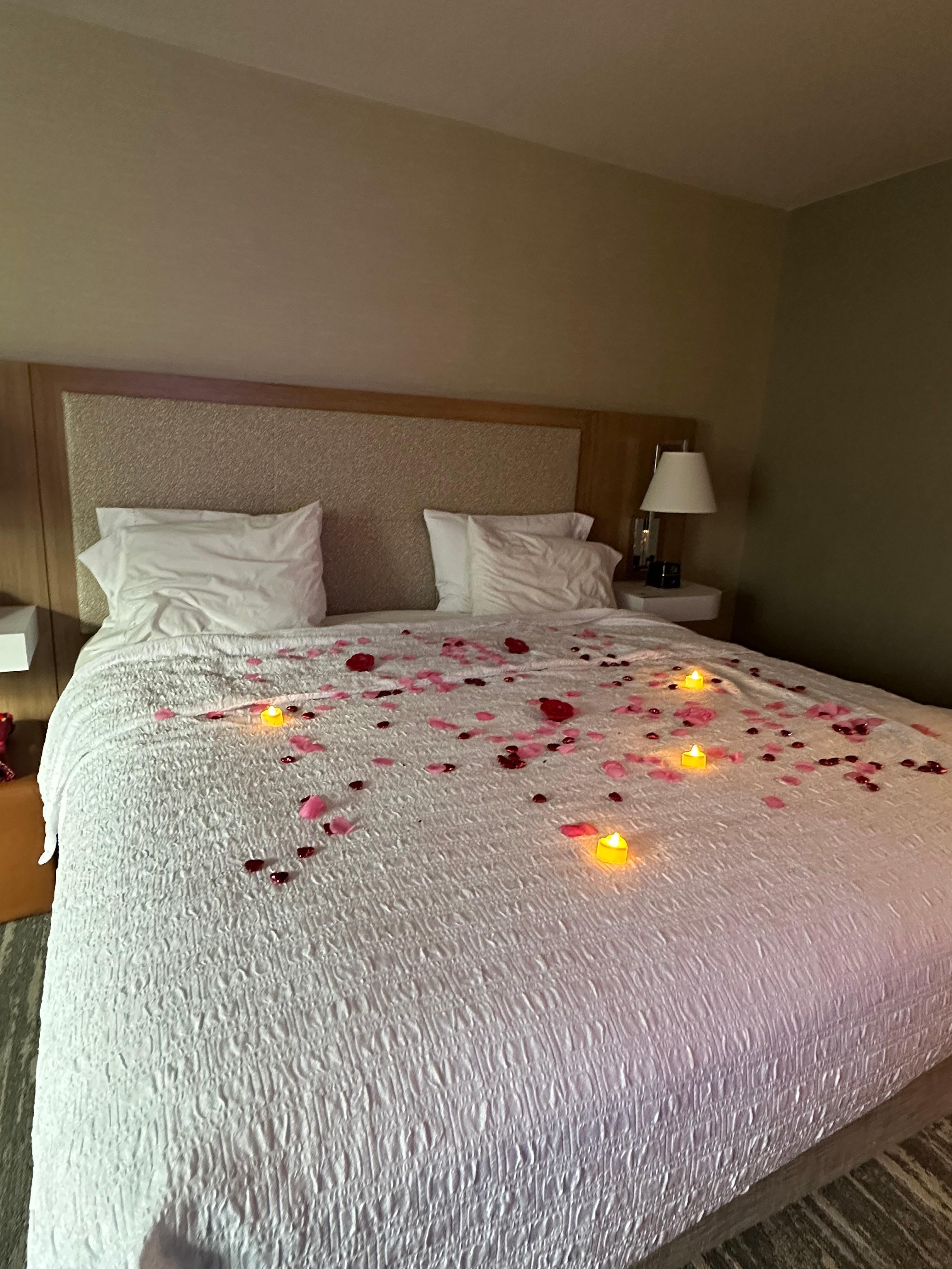 Room guests decorated the room. (Decor not included)