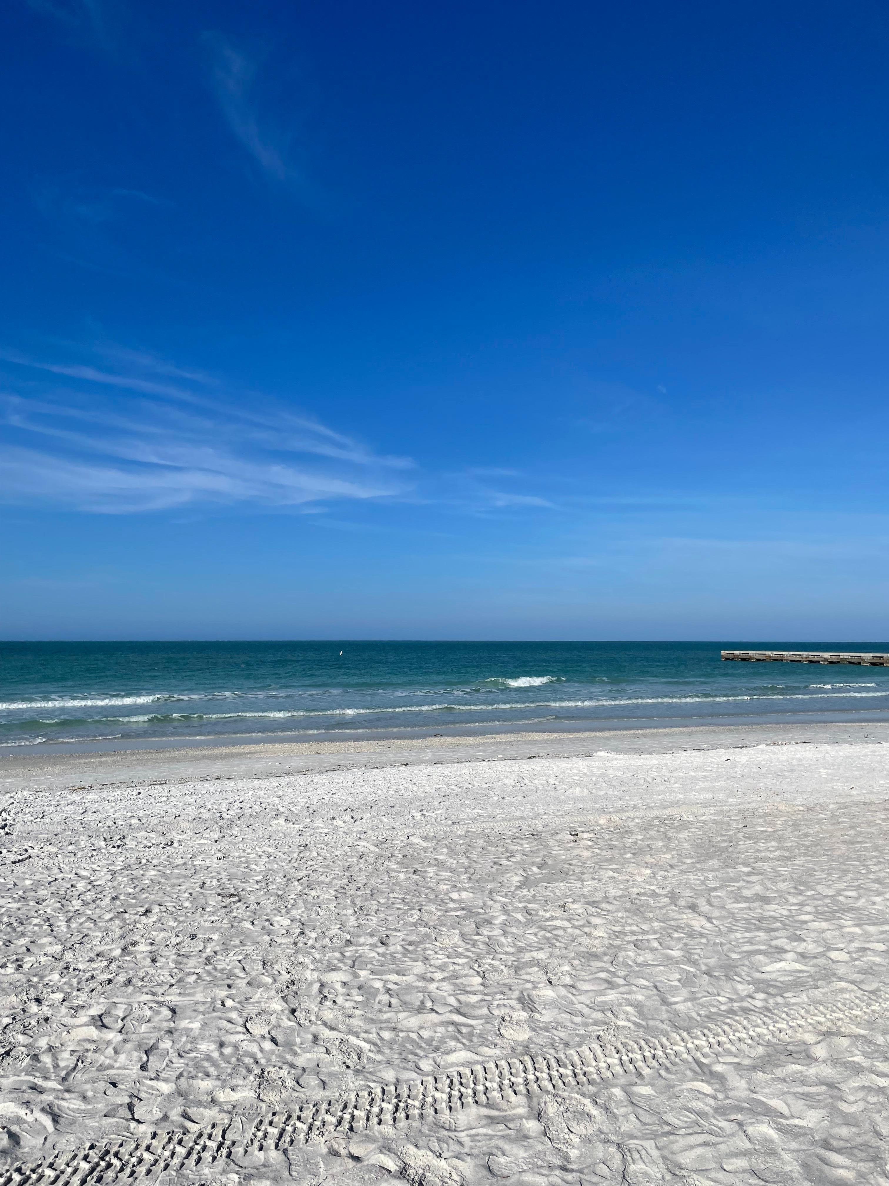 The beach in front of the property 