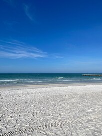 The beach in front of the property