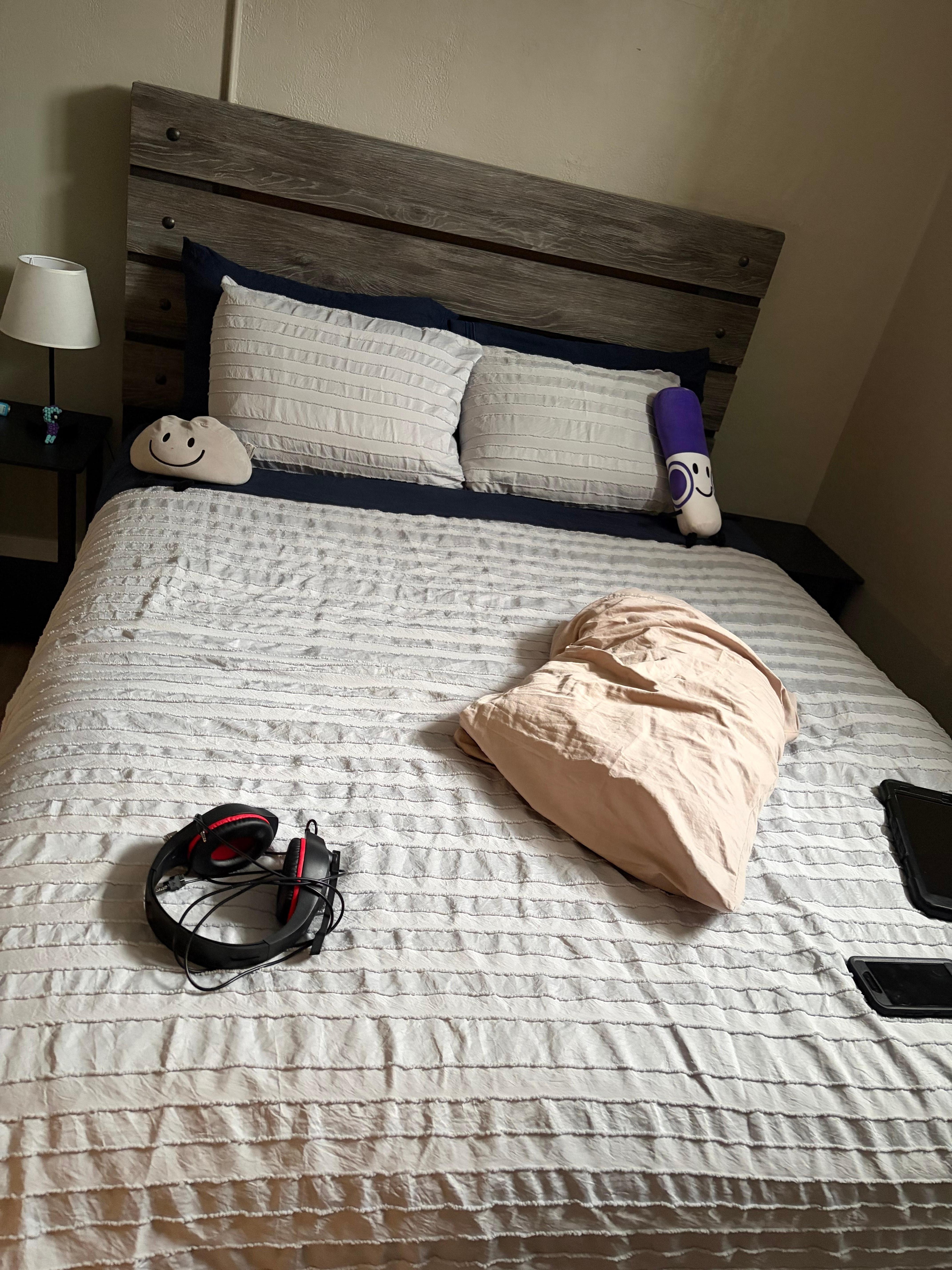 My son was happy to bring his items from home 