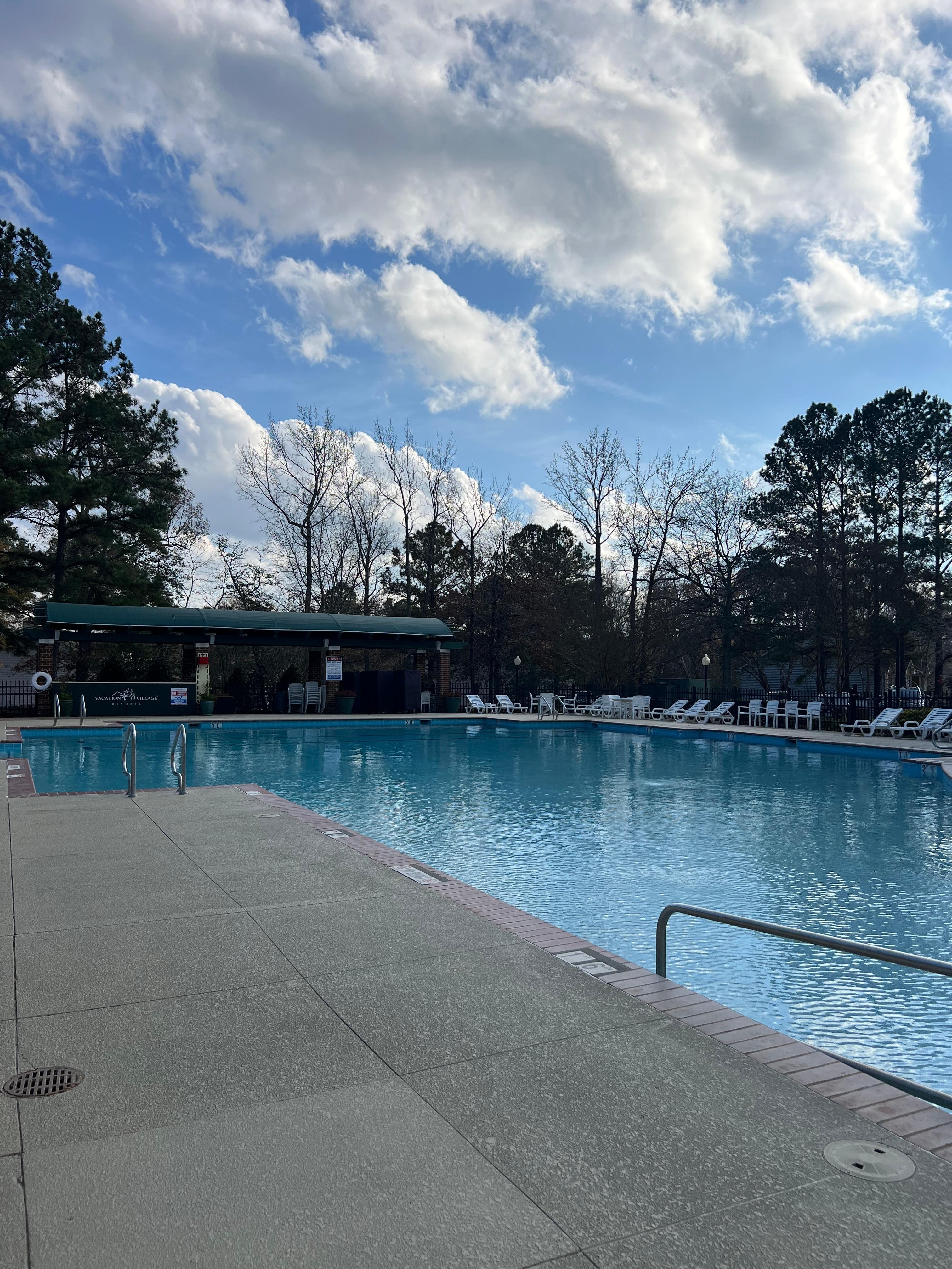 Outside Pool area is wonderful! Indoor pool as well as hot tubs.