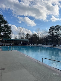 Outside Pool area is wonderful! Indoor pool as well as hot tubs.