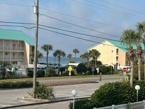 View of the water from the balcony