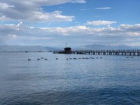 View of pier from private beach