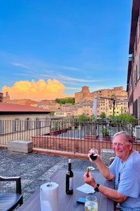 Large private patio with views