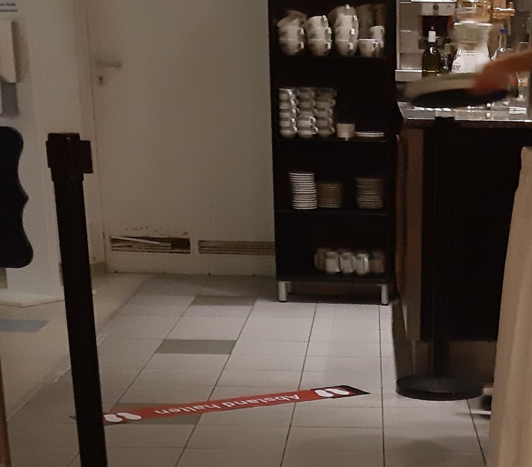 Die Tür im Restaurant 