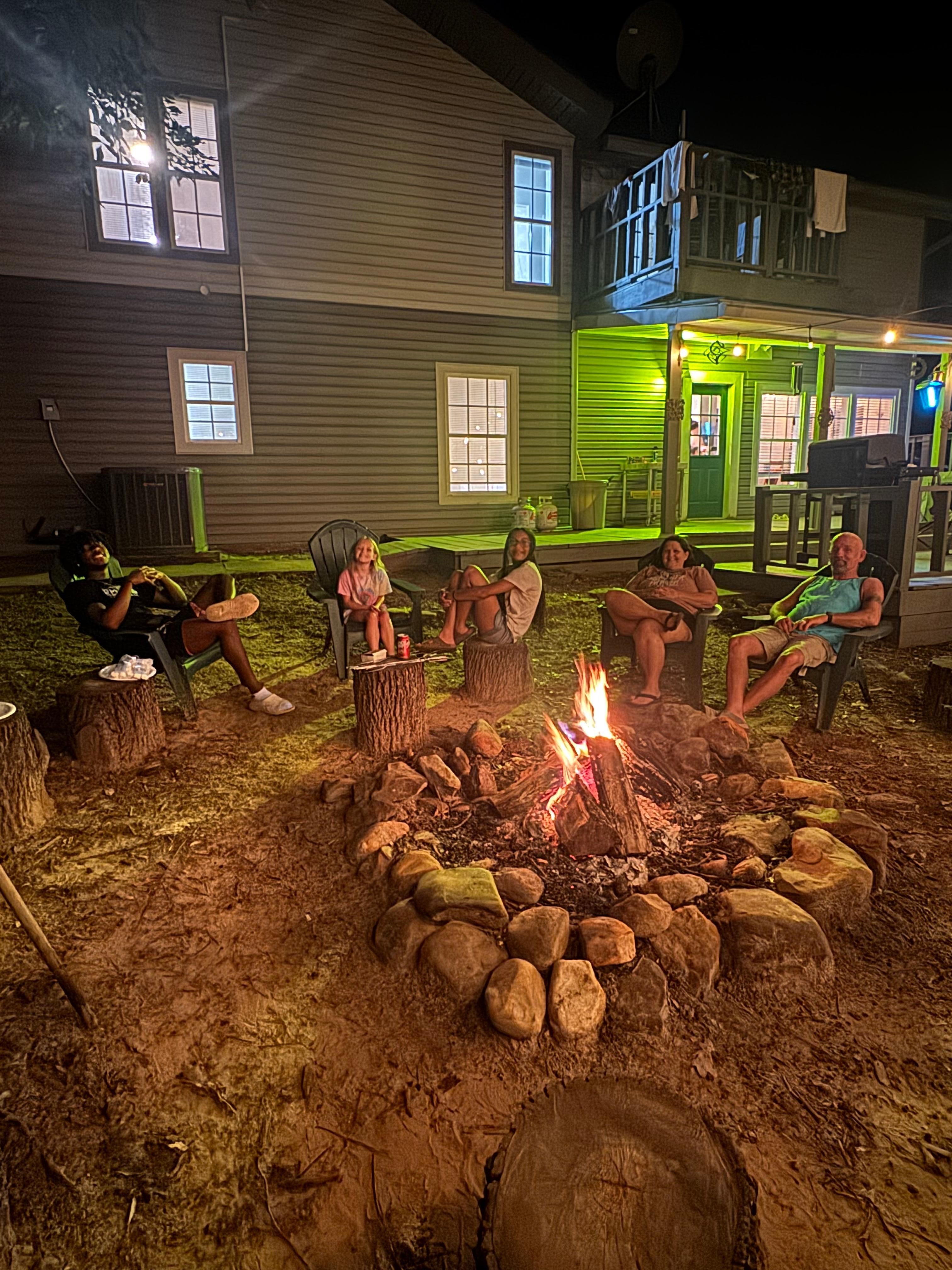 Fire pit, perfect for smores!