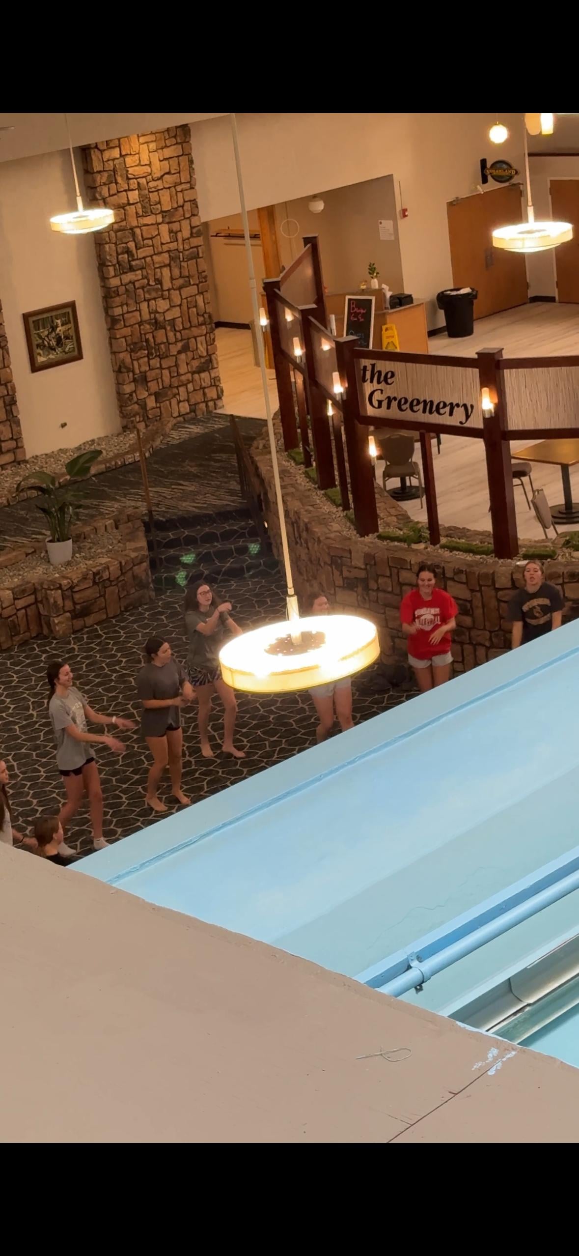 Members of our  team making too much noise for the hotel staff to handle. 