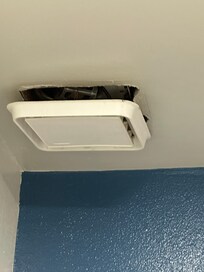 The vent in the bathroom was falllinf off the ceiling