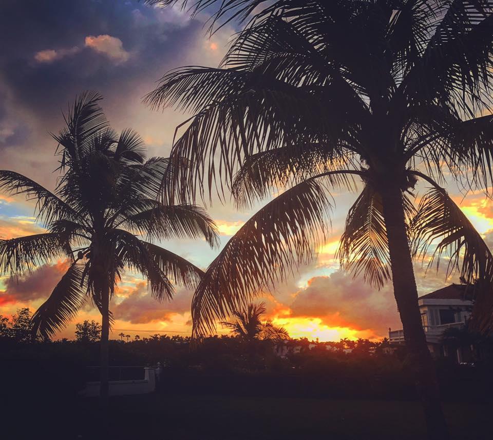 sunset from the front yard